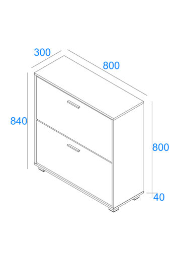 Clermont Gloss White Shoe Storage Cabinet